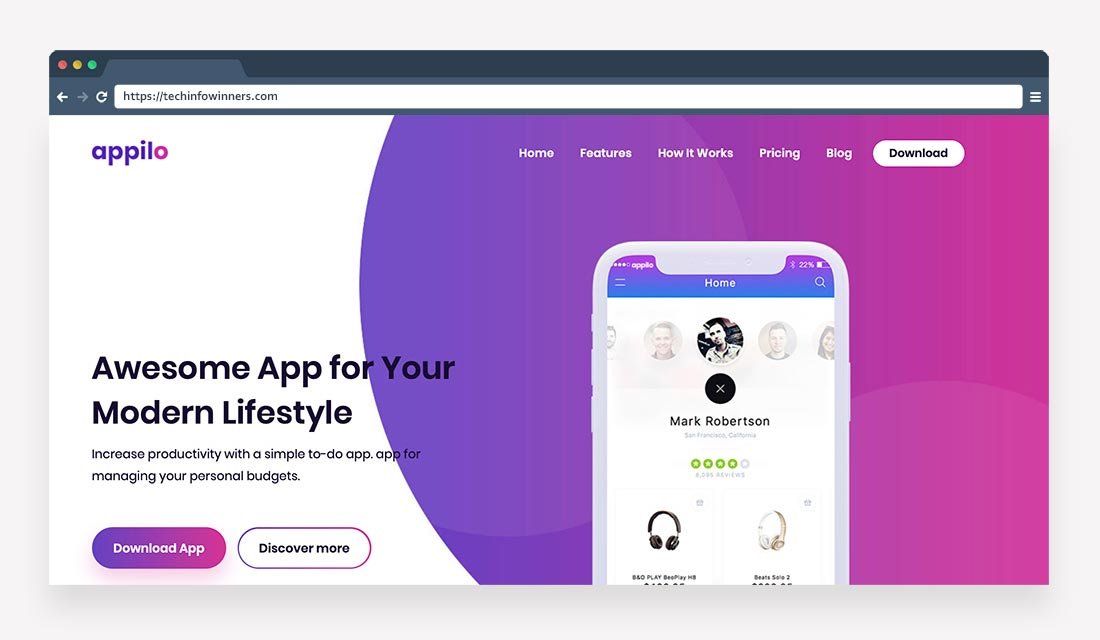 Appilo-App-Landing-Page