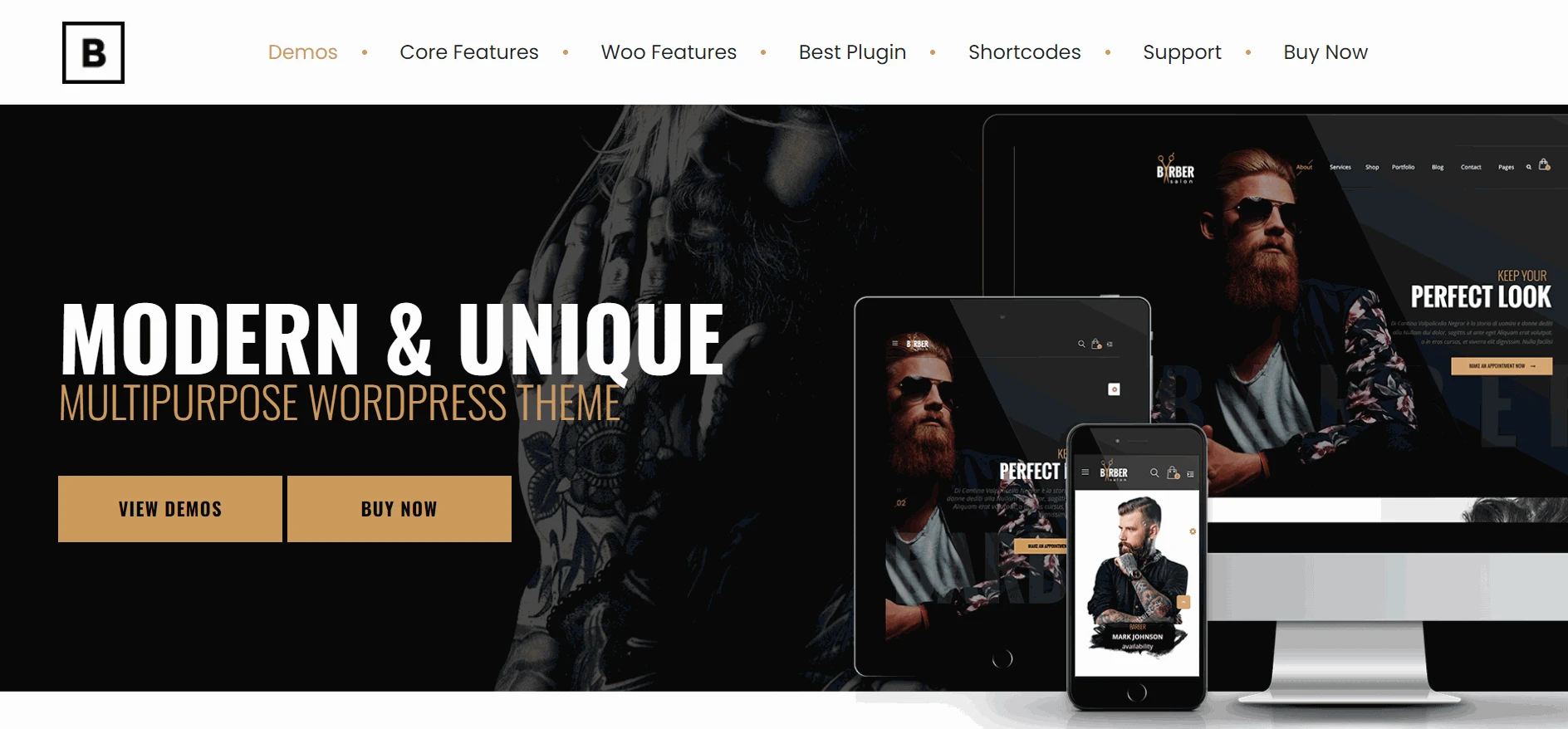 Barber Beauty Salons-WordPress Theme