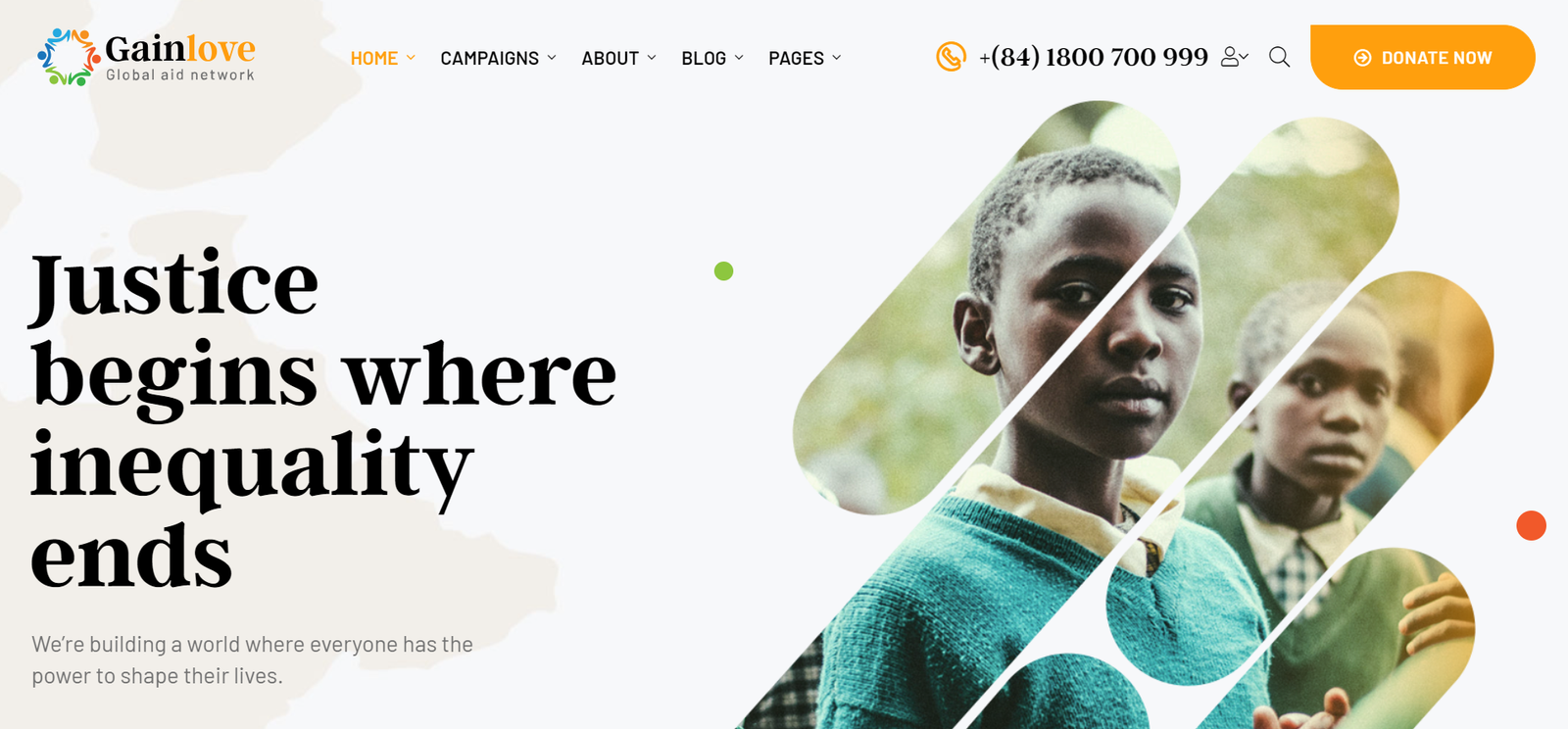 Gainlove Charity WordPress themes